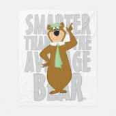 ヨギ頭が切れるは平均熊より フリースブランケット (正面)