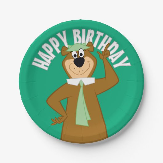 ヨギ頭が切れるは平均熊より ペーパープレート (正面)