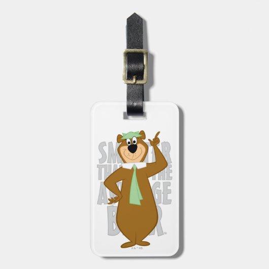 ヨギ頭が切れるは平均熊より ラゲッジタグ (正面縦)