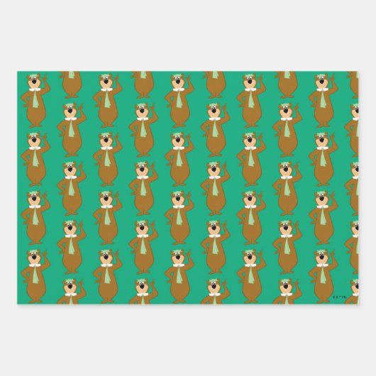 ヨギ頭が切れるは平均熊より ラッピングペーパーシート (正面)