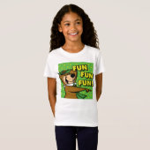 ヨギ・ベア 楽しい 楽しい 楽しい Tシャツ (正面フル)
