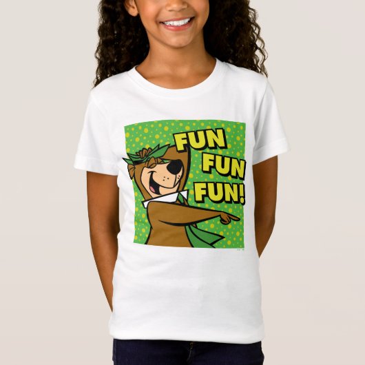 ヨギ・ベア 楽しい 楽しい 楽しい Tシャツ (正面)