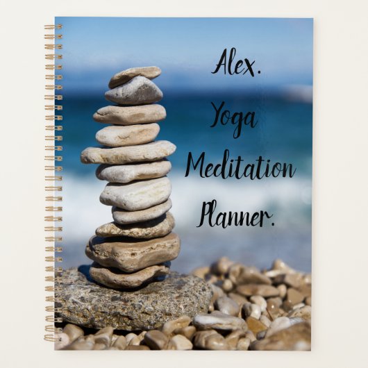ヨゴの石。アレックス。ヨガの瞑想をパーソナライズ プランナー手帳 (正面)