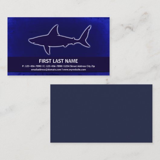 ヨシキリザメのおりの飛び込みのカスタマイズ可能な名刺 名刺 (正面/裏面)