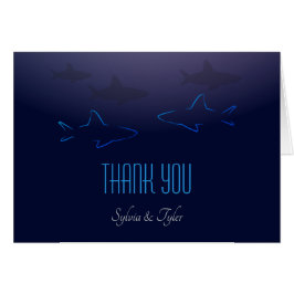 ヨシキリザメの結婚式のサンキューカード