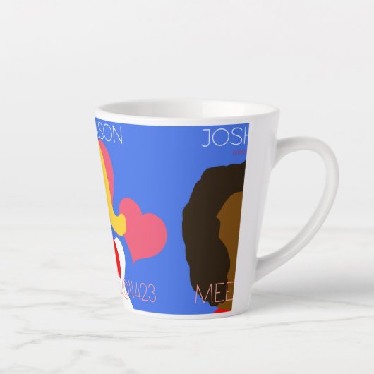 ヨシュアとアリストン カフェラテマグ (右)