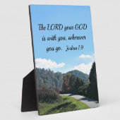 ヨシュア1:9あなたの神なる主はあなた方と共にある フォトプラーク (側面)