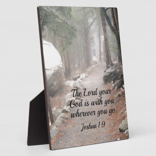 ヨシュア1:9あなたの神なる主はあなた方と共にある… フォトプラーク (側面)