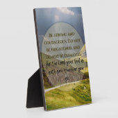 ヨシュア1:9どこへでもプラークを行く フォトプラーク (側面)