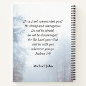 ヨシュア1:9主はあなた方と共にあり ノートブック (裏面)