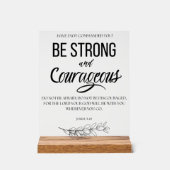 ヨシュア1:9強く勇敢なクリスチャンになれ アクリルサイン (正面)