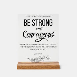 ヨシュア1:9強く勇敢なクリスチャンになれ アクリルサイン