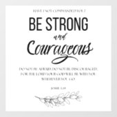 ヨシュア1:9強く勇敢なクリスチャンになれ ウィンドウサイン (シート)