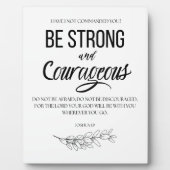 ヨシュア1:9強く勇敢なクリスチャンになれ フォトプラーク (正面)