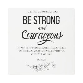 ヨシュア1:9強く勇敢なクリスチャンになれ メタルプリント