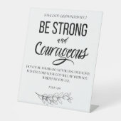 ヨシュア1:9強く勇敢なクリスチャンになれ 台座サイン (正面)
