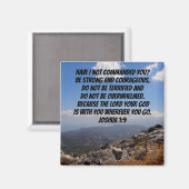 ヨシュア1:9強く勇敢な聖書の聖句 マグネット (正面/裏面)