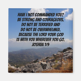 ヨシュア1:9強く勇敢な聖書の聖句 マグネット