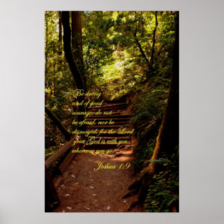 ヨシュア1:9恐れてはいけない ポスター