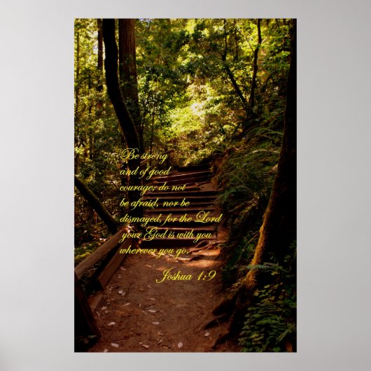 ヨシュア1:9恐れてはいけない ポスター (正面)