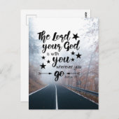ヨシュア1:9神は行く先々で共にある ポストカード (正面/裏面)