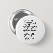 ヨシュア1-9神は行く先々どこへでも一緒にいる 缶バッジ (正面&裏面)