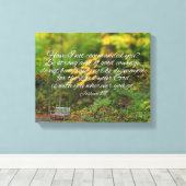 ヨシュア1:9聖書の聖句キリスト教聖なる書物、 経典 キャンバスプリント (インサイチュ (ウッドフロア))