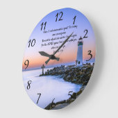 ヨシュア1:9:キリスト教信仰祈りの言葉 ラージ壁時計 (傾斜)