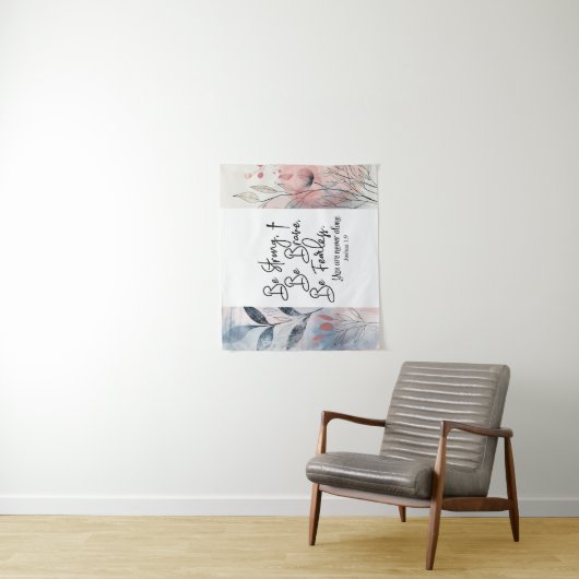 ヨシュア1:9 強くあれ 勇敢であれ 聖書の名言 タペストリー (インサイチュ)