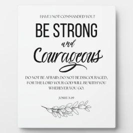 ヨシュア1:9 強くあれ、勇気あれ キリスト教徒 フォトプラーク