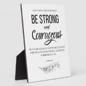 ヨシュア1:9 強くあれ、勇気あれ キリスト教徒 フォトプラーク (側面)