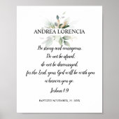 ヨシュア1:9 洗礼ギフト ポスター (正面)