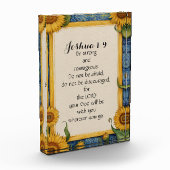 ヨシュア1:9 NIV聖書の聖句アート フォトブロック (左)