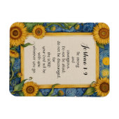 ヨシュア1:9 NIV聖書の聖句アート マグネット (横)