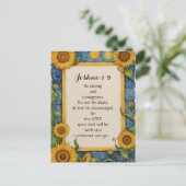 ヨシュア1:9 NIV聖書箇所アート ポストカード (スタンド正面)