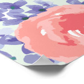 ヨシュア24聖書の聖句はフローラ芸術を提供する ポスター (角)