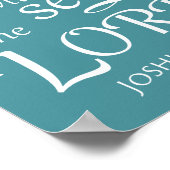 ヨシュア24:15わたしとわが家とは… ポスター (角)