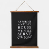 ヨシュア24:15わたしとわが家のバイブル・アートについて 吊り下げ型タペストリー (正面)