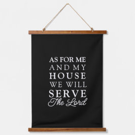 ヨシュア24:15わたしとわが家のバイブル・アートについて 吊り下げ型タペストリー