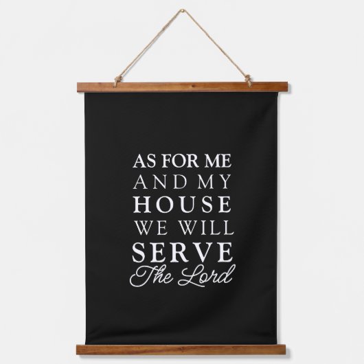 ヨシュア24:15わたしとわが家のバイブル・アートについて 吊り下げ型タペストリー (正面)