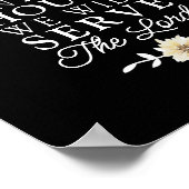 ヨシュア24:15わたしとわが家のフローラ ポスター (角)