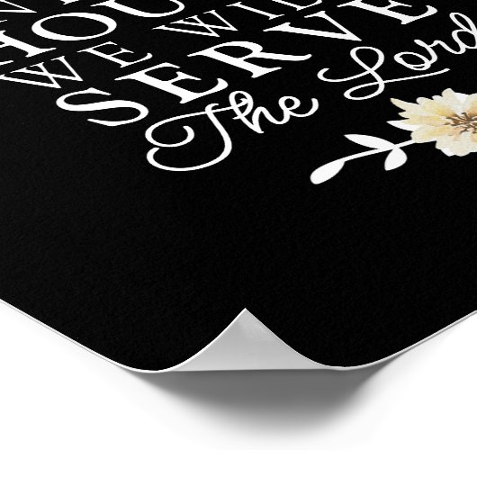 ヨシュア24:15わたしとわが家のフローラ ポスター (角)