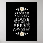 ヨシュア24:15わたしとわが家のフローラ ポスター (正面)