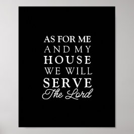 ヨシュア24:15わたしとわが家の聖なる書物、 経典 ポスター