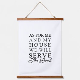 ヨシュア24:15わたしとわが家の聖書の聖句について 吊り下げ型タペストリー