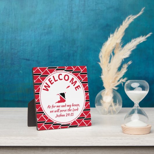 ヨシュア24:15わたしとわが家トリニダード フォトプラーク (インサイチュ)