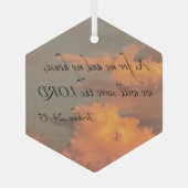 ヨシュア24:15わたしとわたしの場合は…セラミックサークルオルナ ガラスオーナメント (裏面)