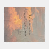 ヨシュア24:15わたしとわたしの…フリースブランケット フリースブランケット (正面(横))