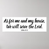 ヨシュア24:15わたしのために…主の台本に仕える ポスター (正面)