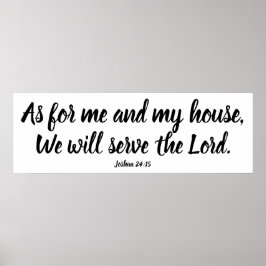 ヨシュア24:15わたしのために…主の台本に仕える ポスター